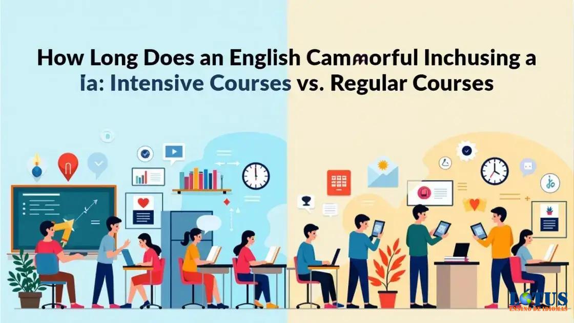 Cursos Intensivos vs. Cursos Regulares